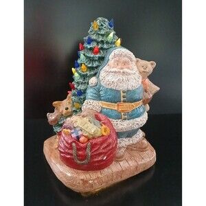 Wee Crafts Ceramic Light Up Santa & Christmas Tree Dog Cat Toys LOOK WHO'S HERE!